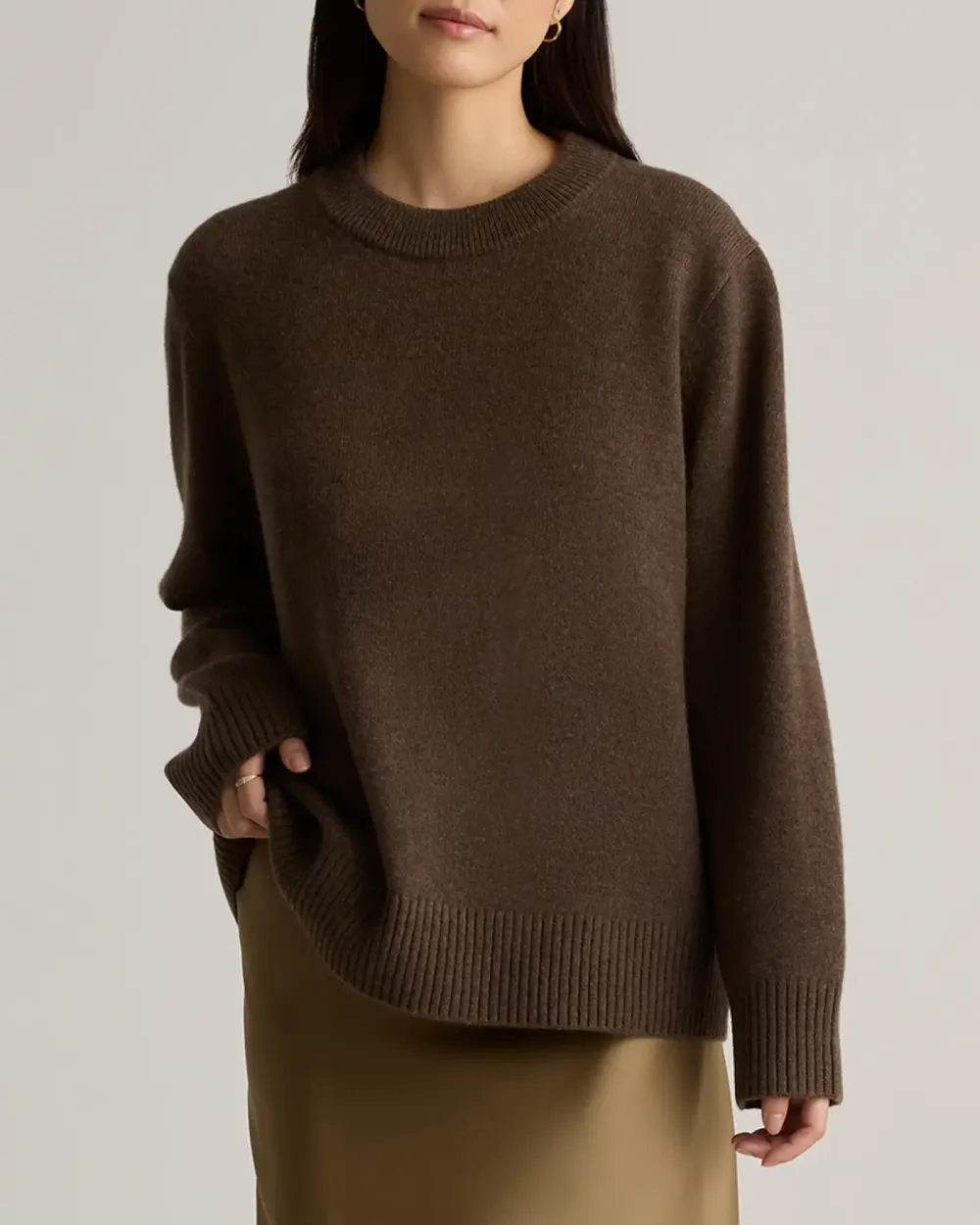 Loose Crew Neck Cashmere Oversized Sweater