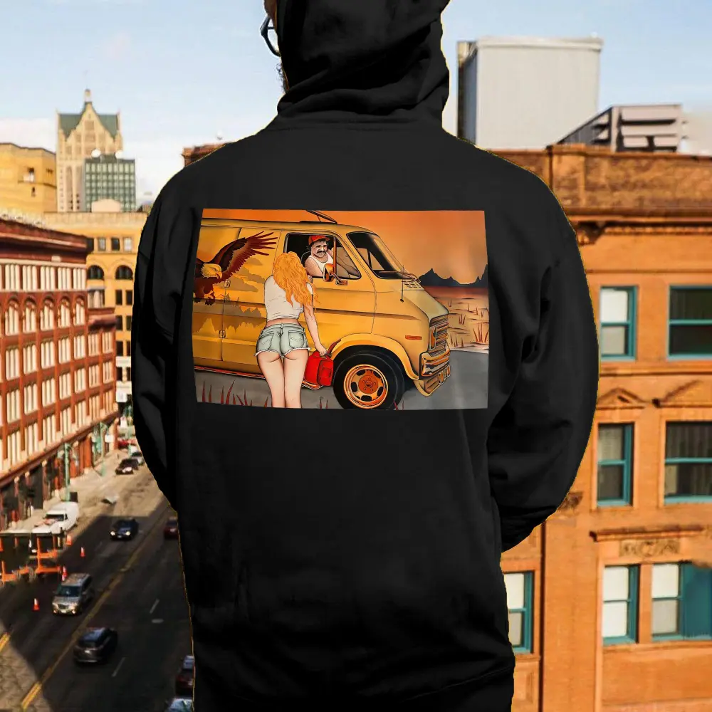On The Road Printed Men's Hoodie