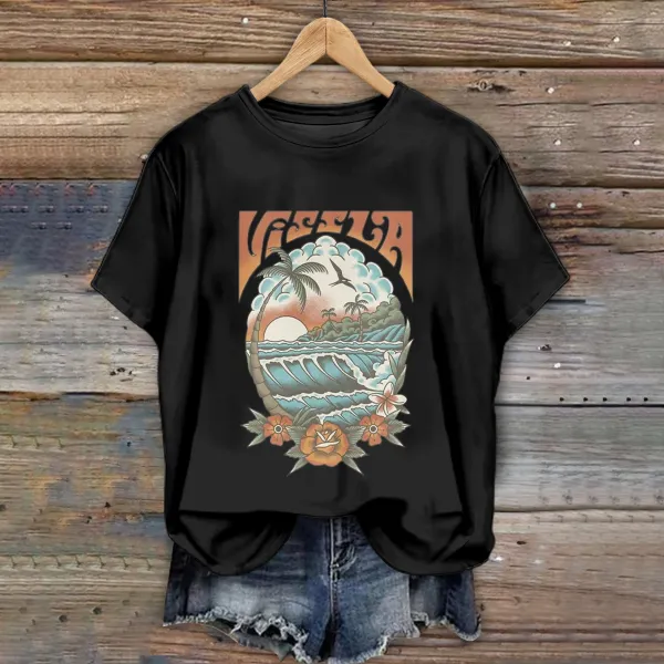Great Wave Pixel Art Tee