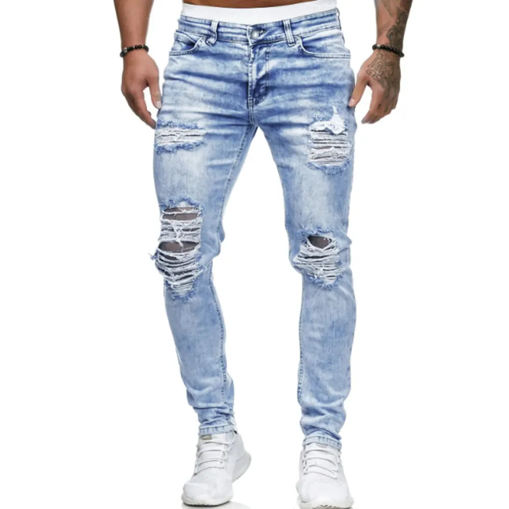 Men's Stylish Sporty Casual Sporty Streetwear Comfort Jeans Trousers Denim Daily Sports Pants