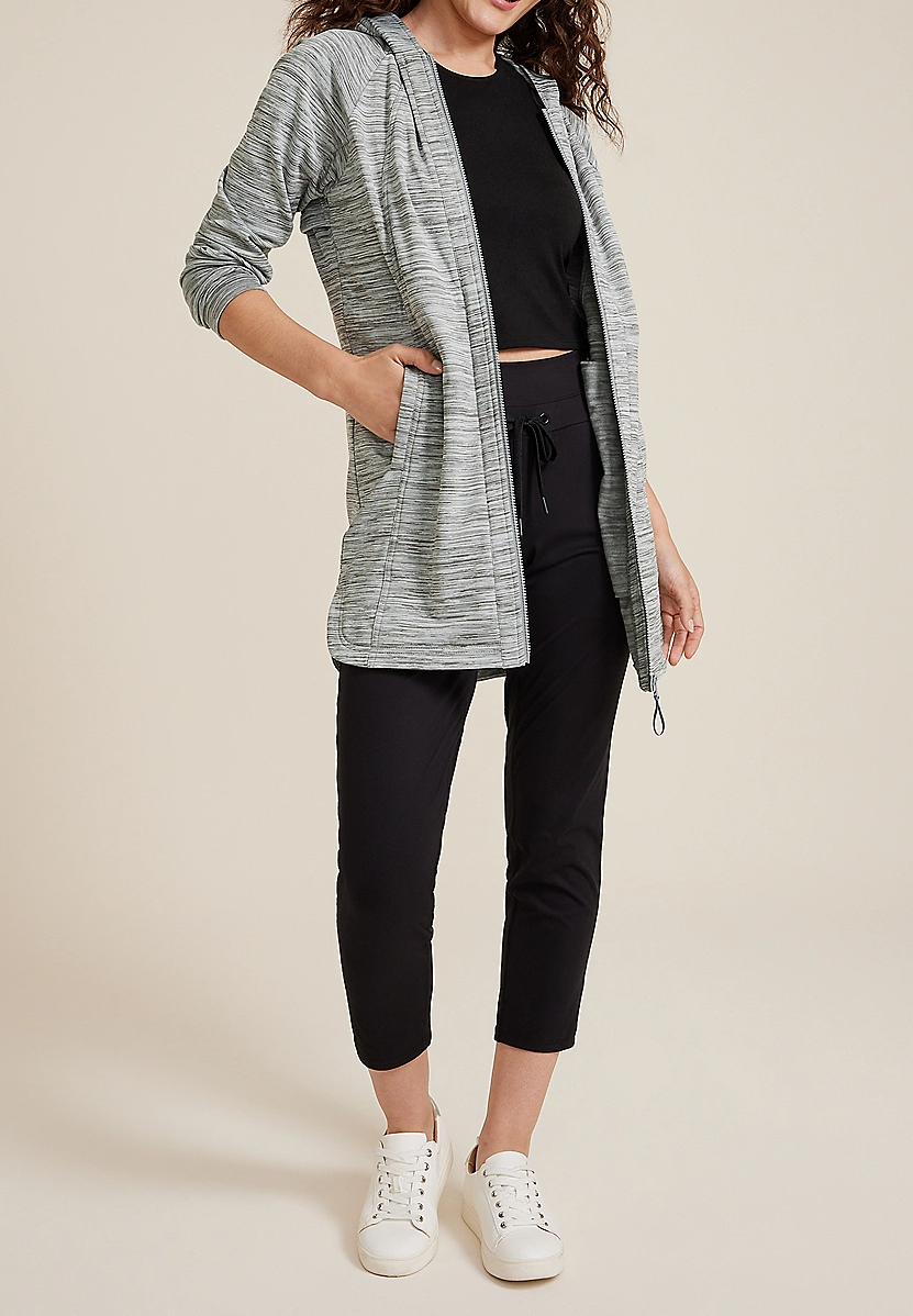 Athleisure Knit Long Jacket