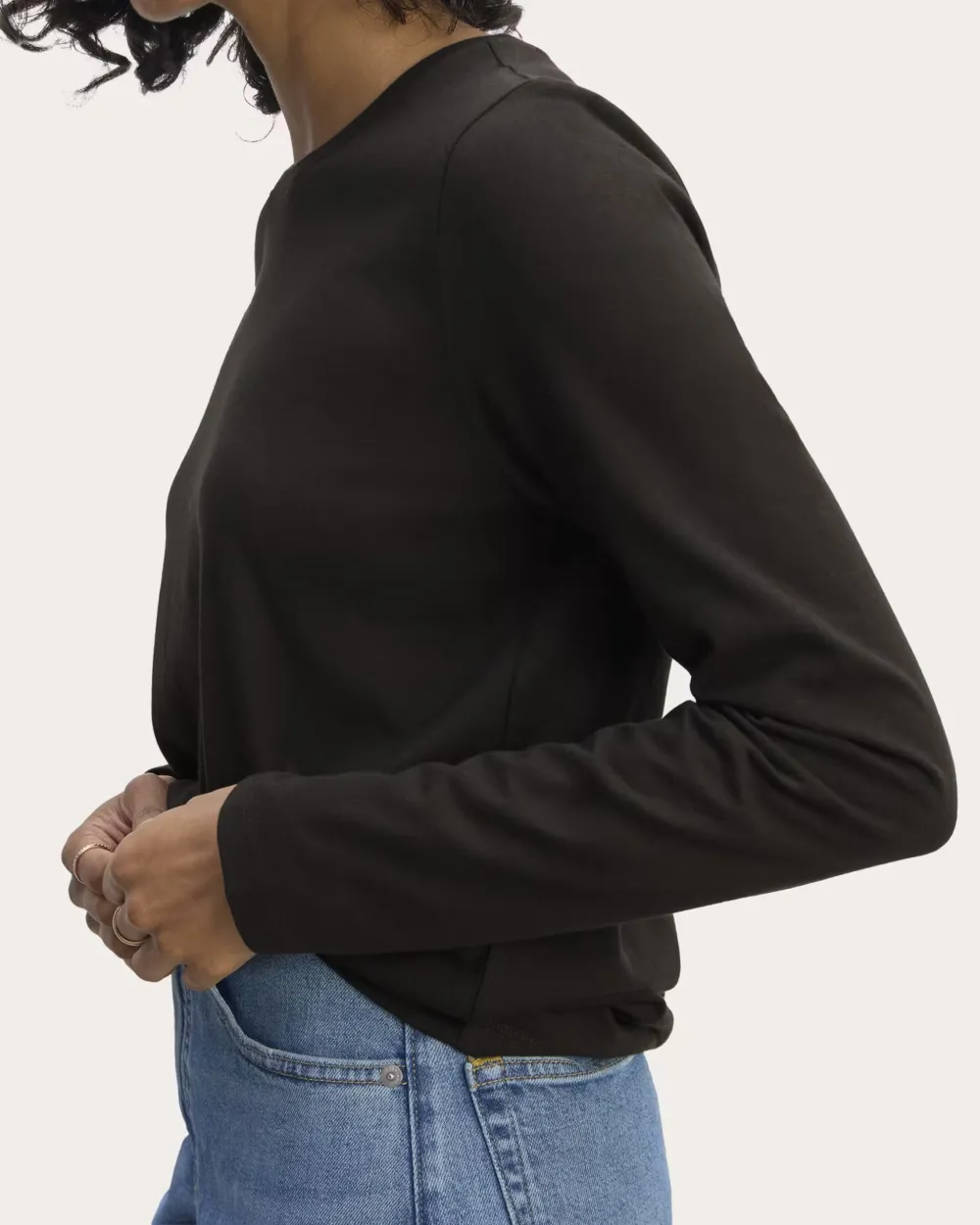 The Slim Long-Sleeve Crew in Essential Cotton