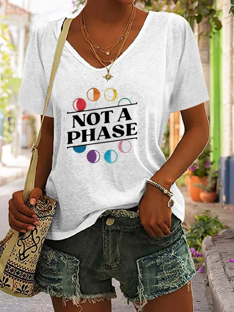 Women'S Not A Phase V-Neck T-Shirt
