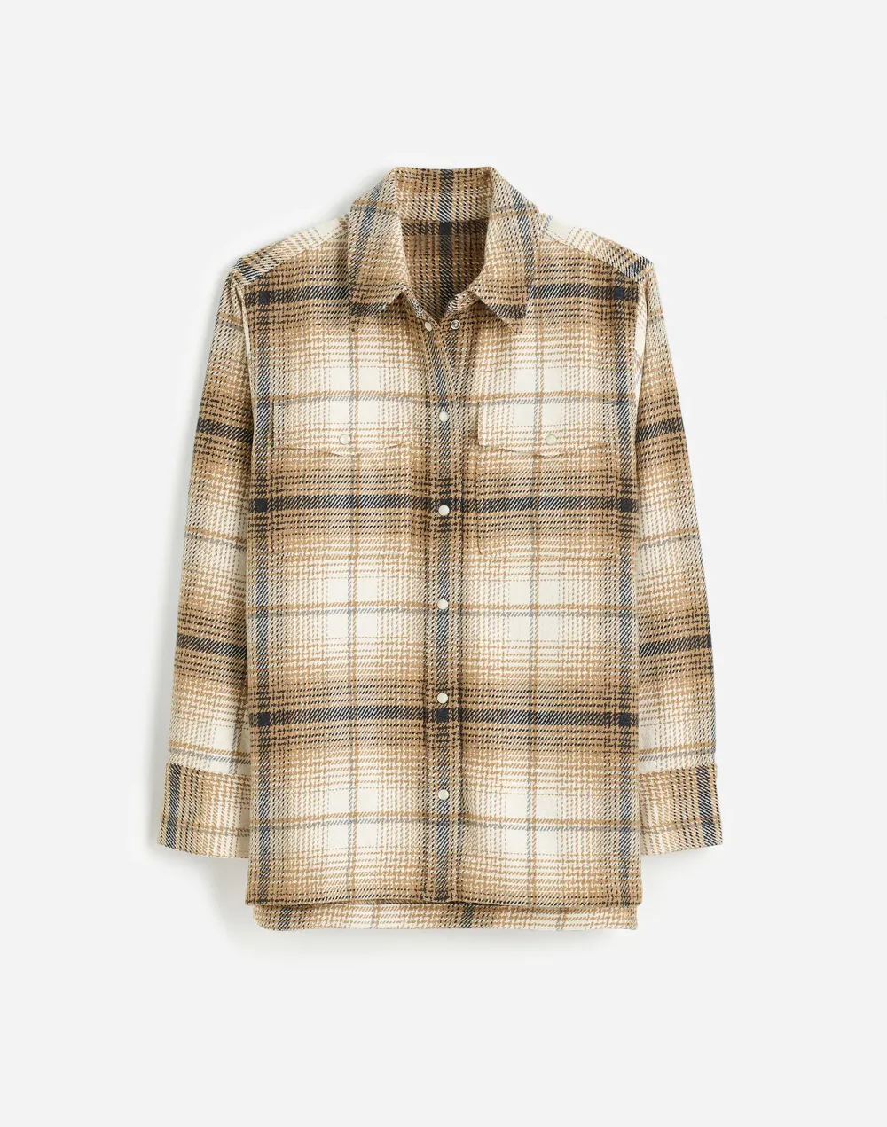 Flannel Button-Up Shirt in Plaid