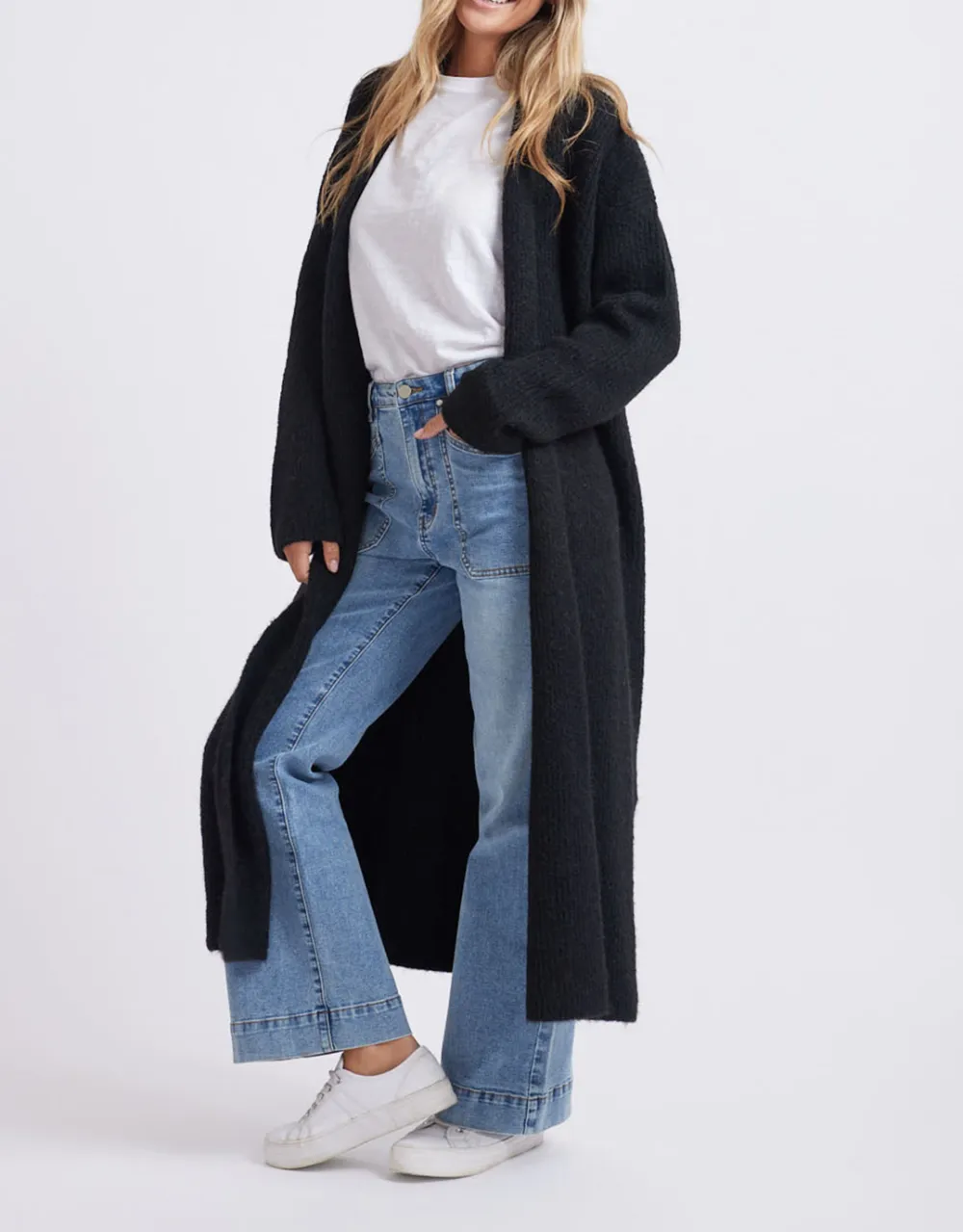 Manhattan Longline Cardigan - Black