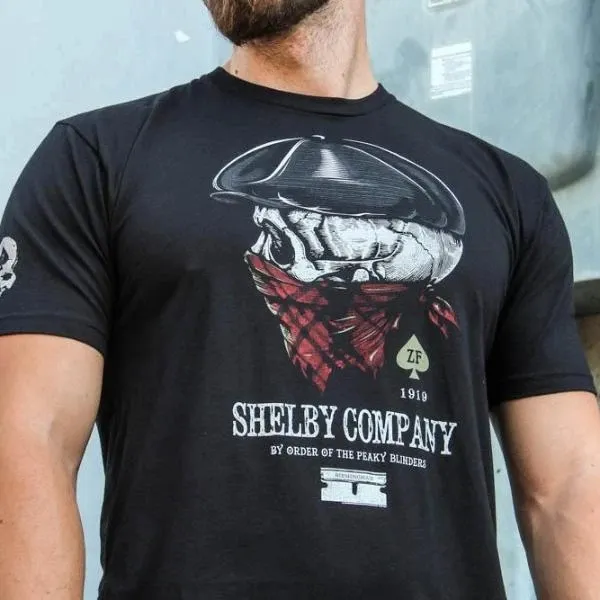 Men's round neck  print T-shirt