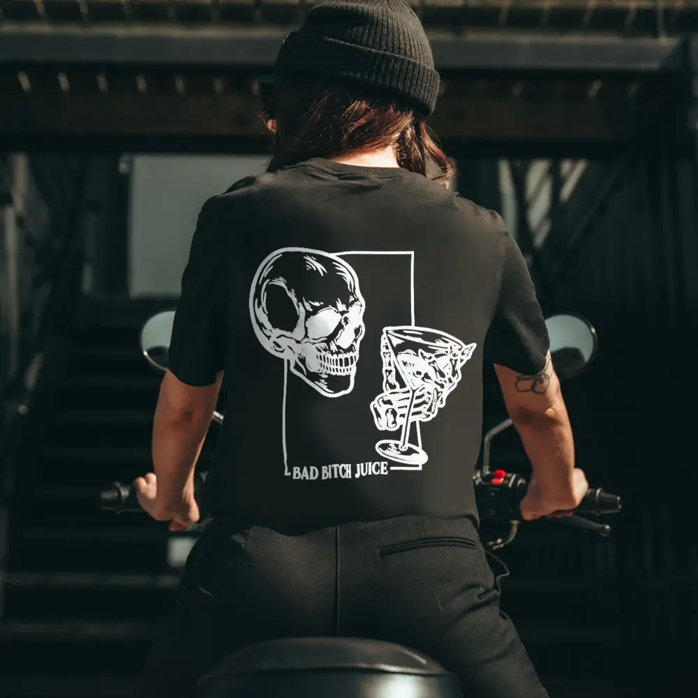 Bad Bitch Juice Print Women's T-shirt