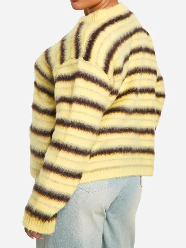 FLUFFY STRIPED SWEATER