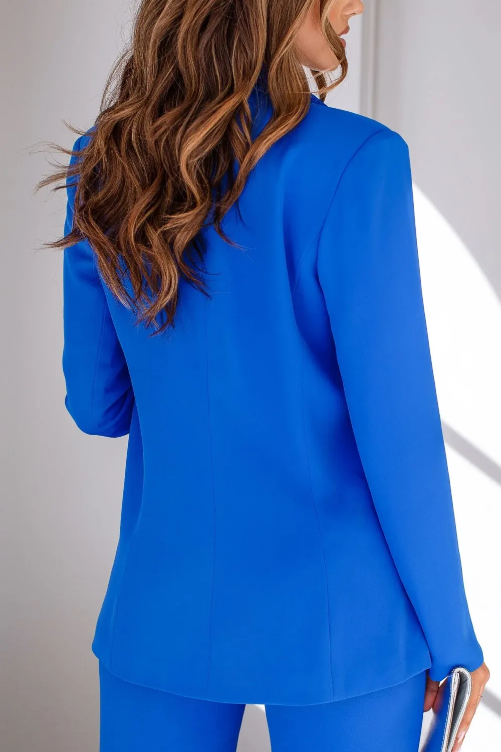 Feel Solid Color Salmon Blazer Long Sleeve Jacket