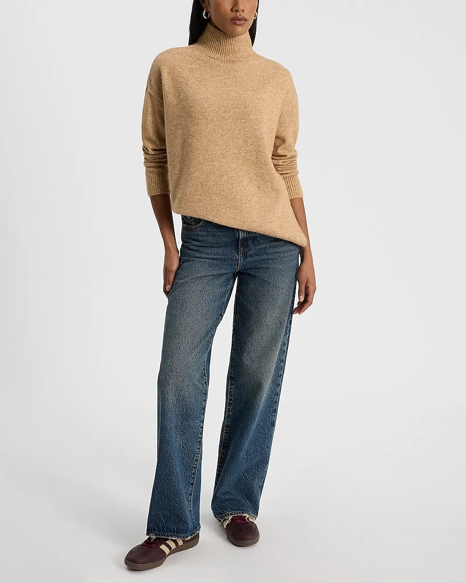 Mock Neck Tunic Sweater