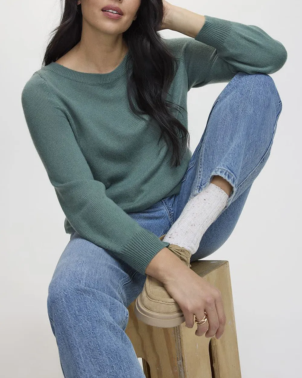 Cashmere-Blend Boat-Neck Sweater