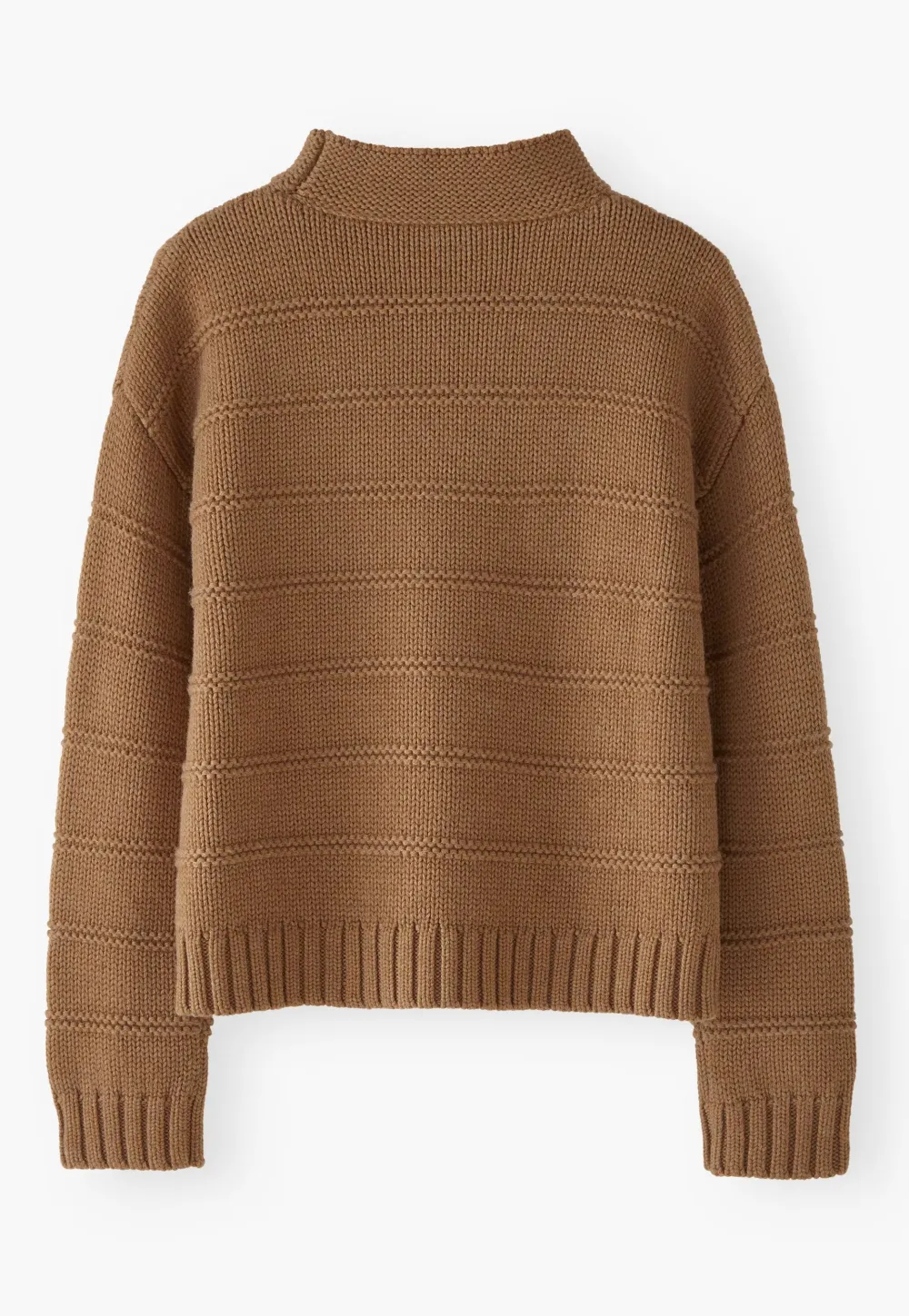 Stripe-stitch sweater
Wool & organic cotton