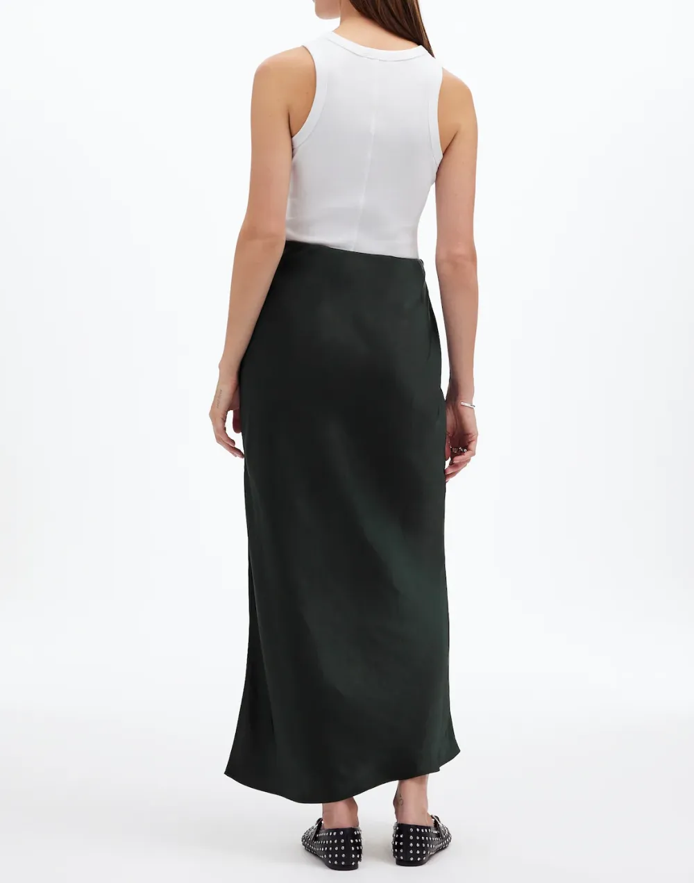 Satin Maxi Slip Skirt