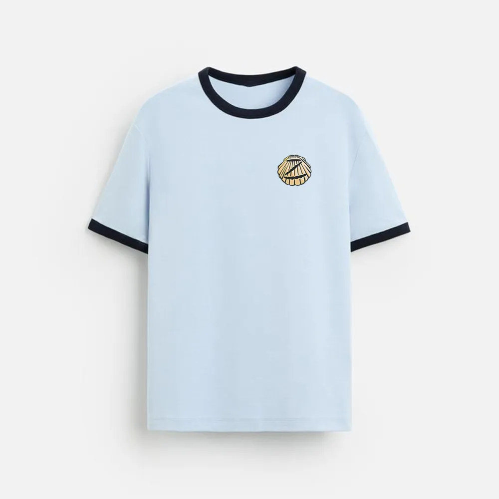 Beach Surfing Printed Color-Matching T-Shirt