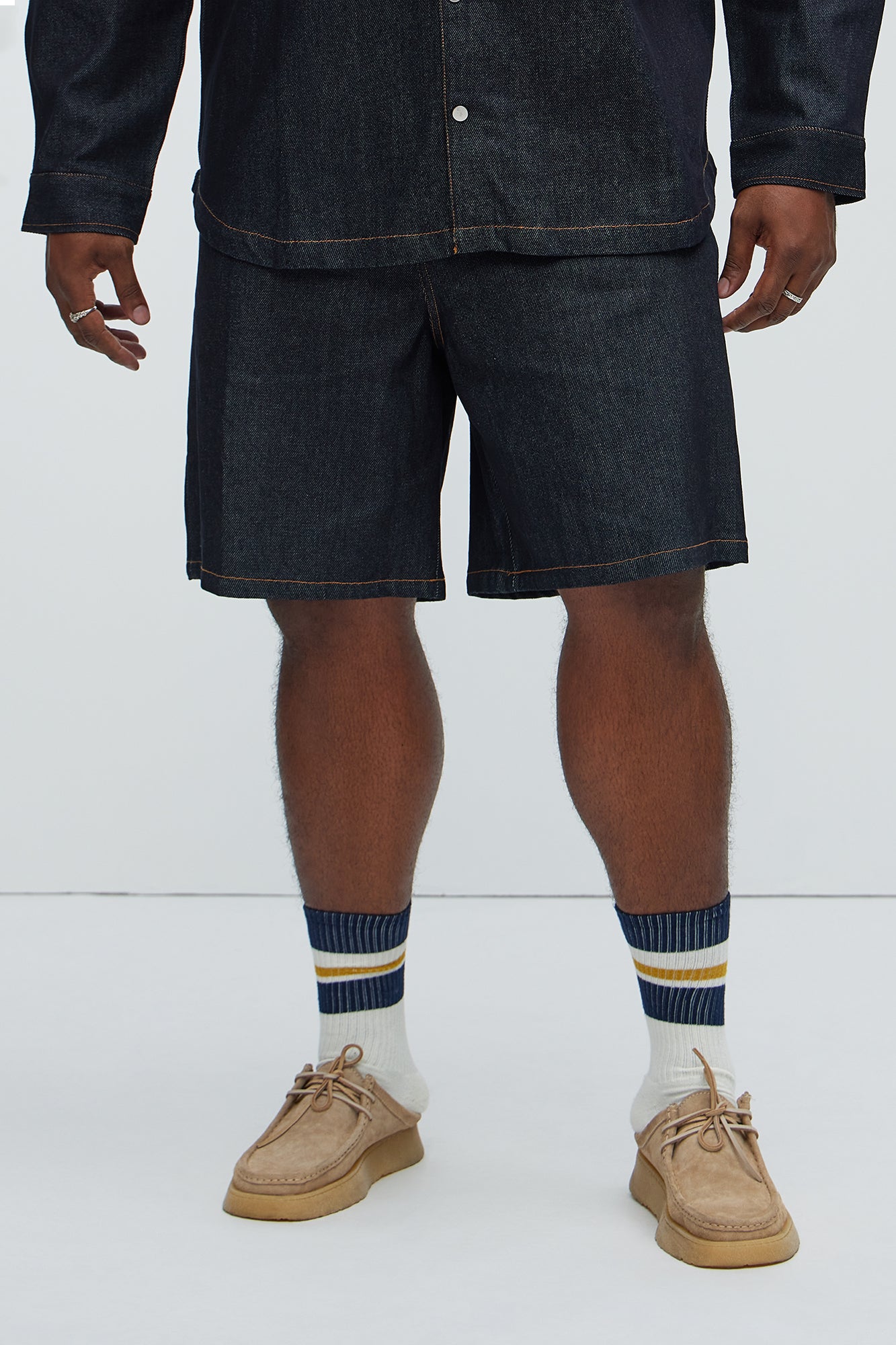 Collin Raw Denim Shorts - Indigo