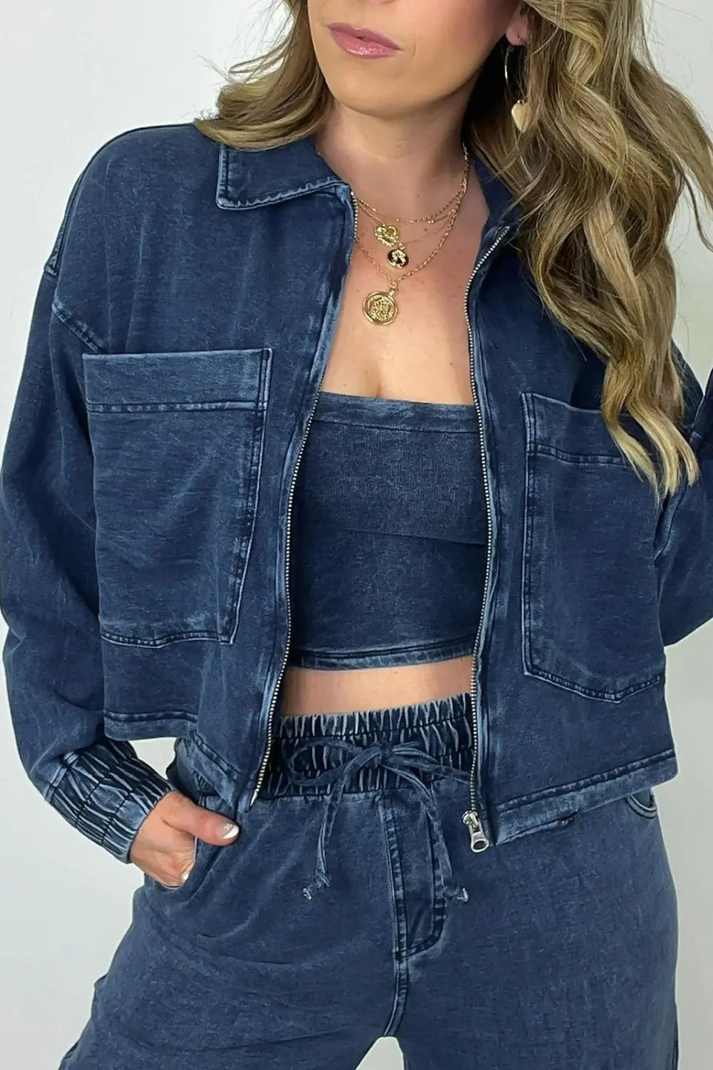 Mineral Wash Boxy Denim Jacket