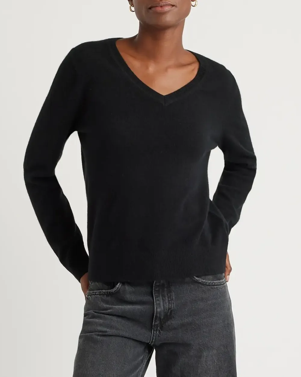 V-Neck Mongolian Cashmere Sweater