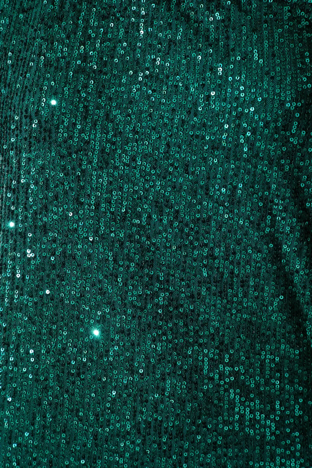 Dark Green Sequin One Shoulder Party Top