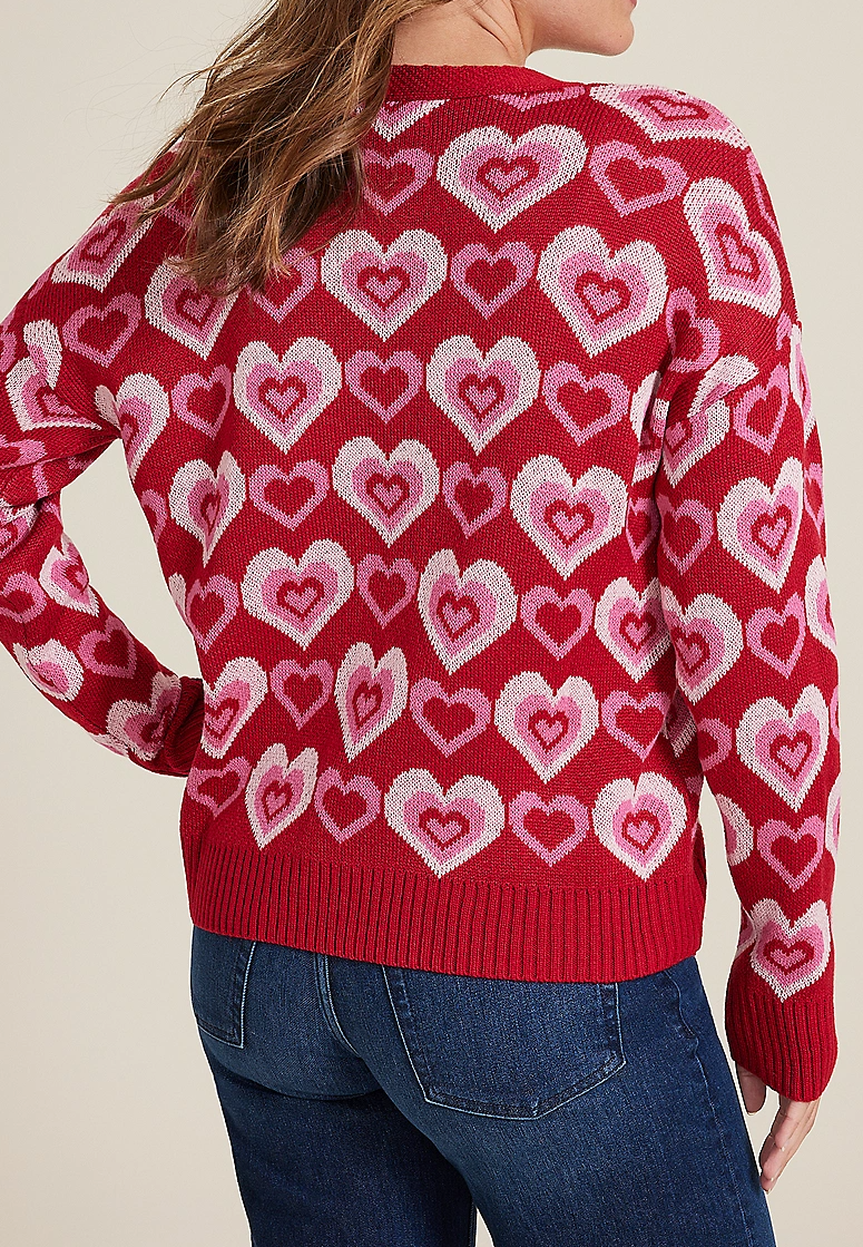 Heart Button Front Cardigan