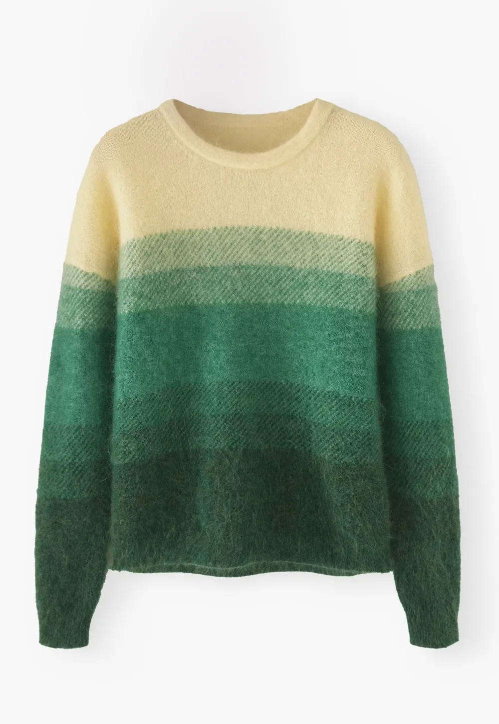 Striped ombre sweater
Mohair & merino wool blend