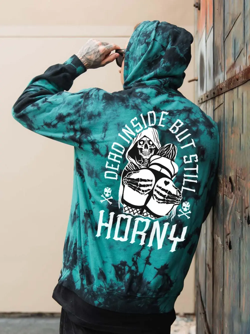Dead Inside But Still Horny Printed Men's Hoodie
