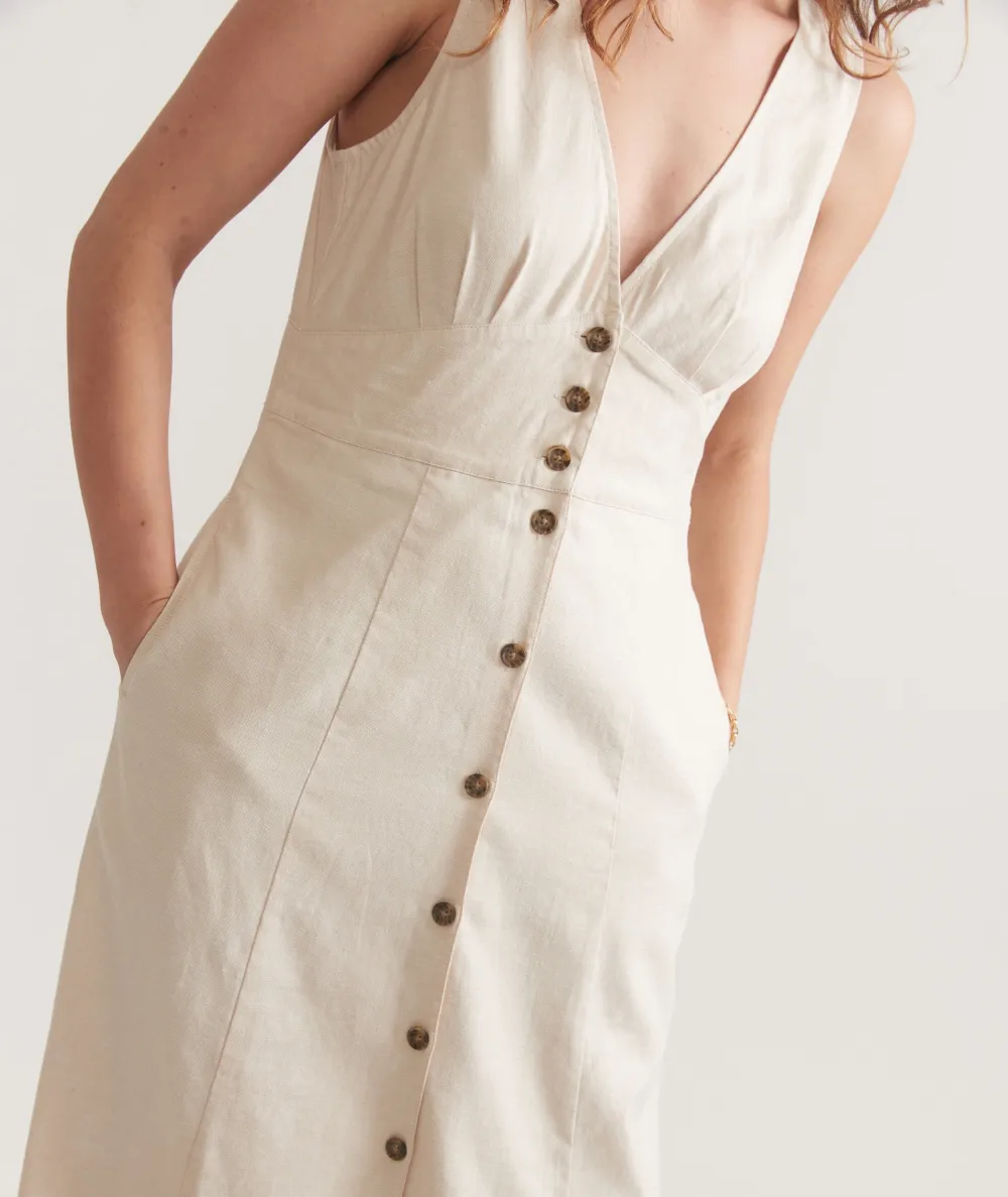 Antique White Camila Maxi Dress