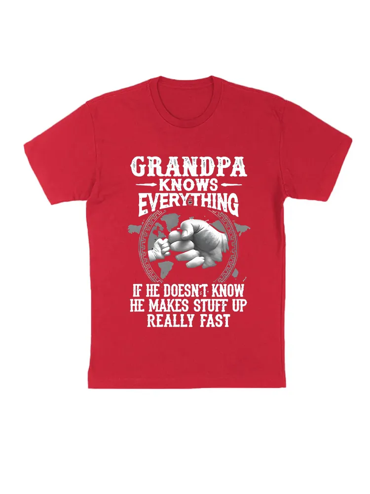 Grampy Know Everything Fathers Day For Funny Grandpa Grampy Men'S T-Shirt