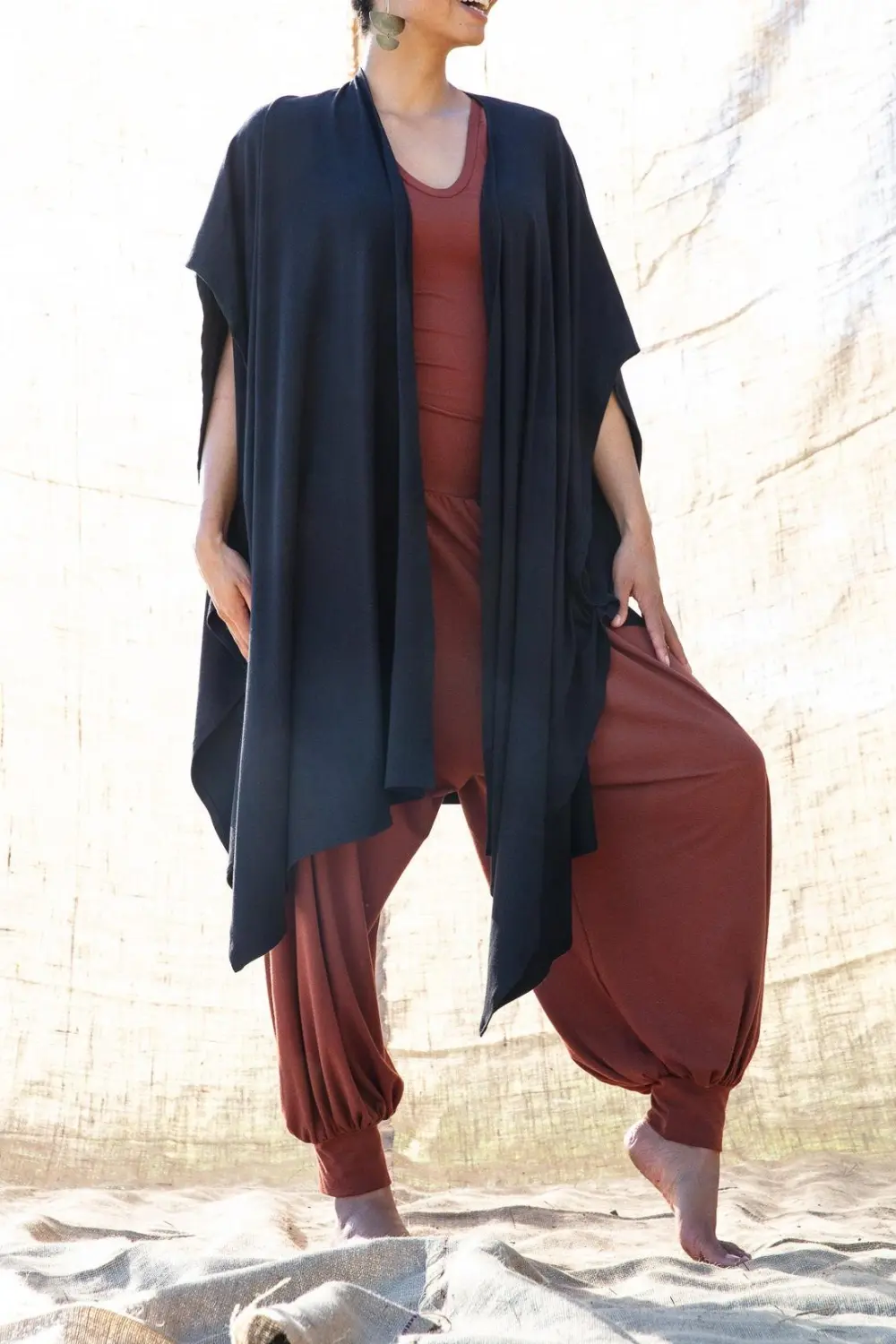 Raven Shawl - Mid Length - Black